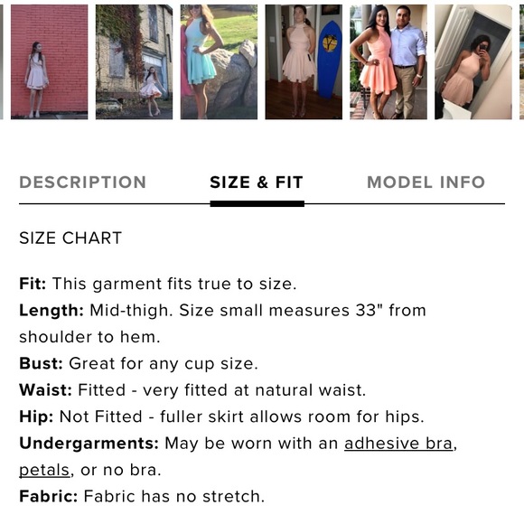 NEW Lulu’s Peach Skater Dress Medium - Picture 8 of 8